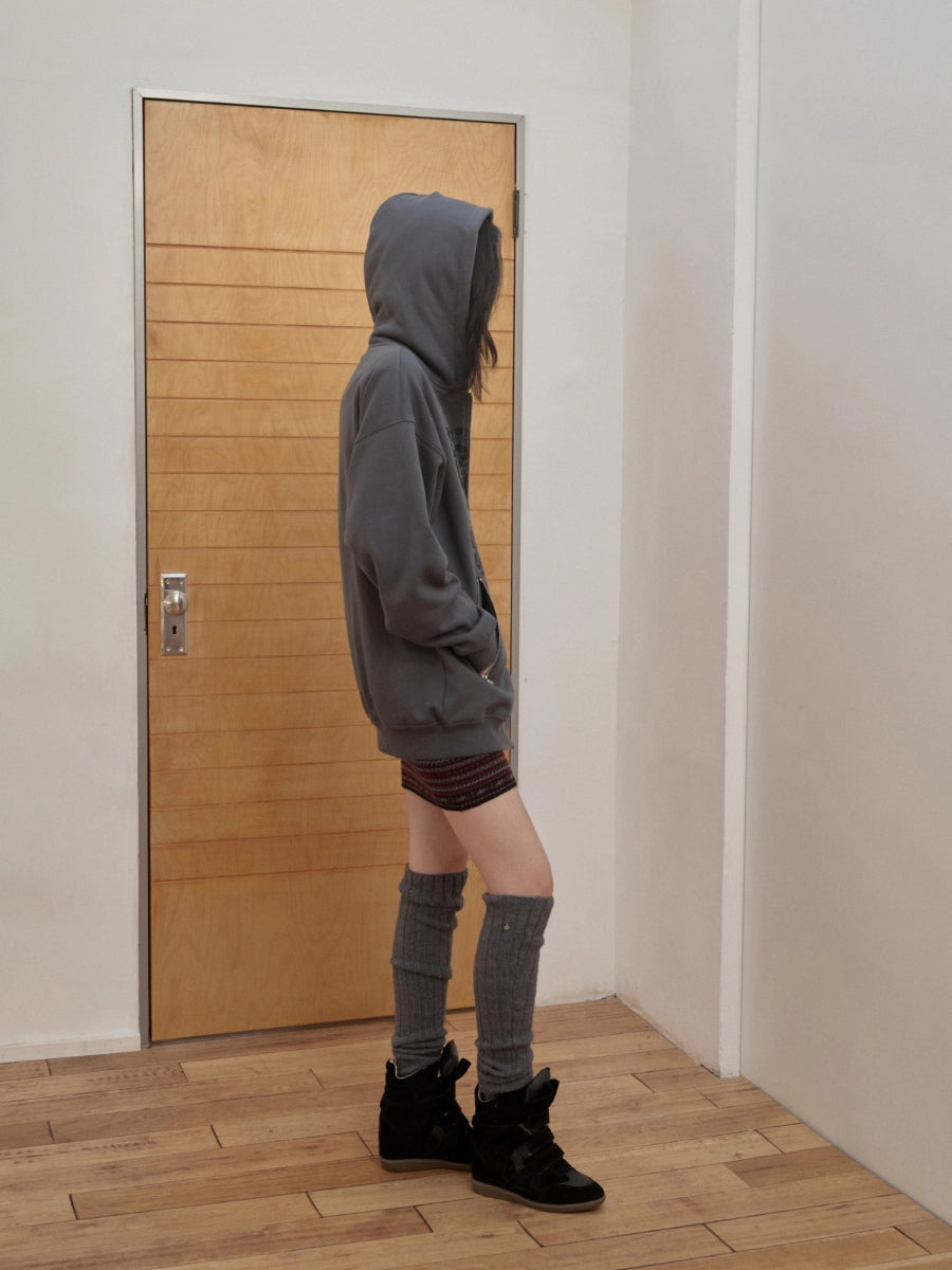 Cat Graphic Double-Zip Convertible Hoodie Jacket