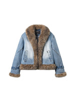 Inuit Fur Collar Denim Jacket