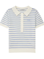 Striped Polo Knit Tee