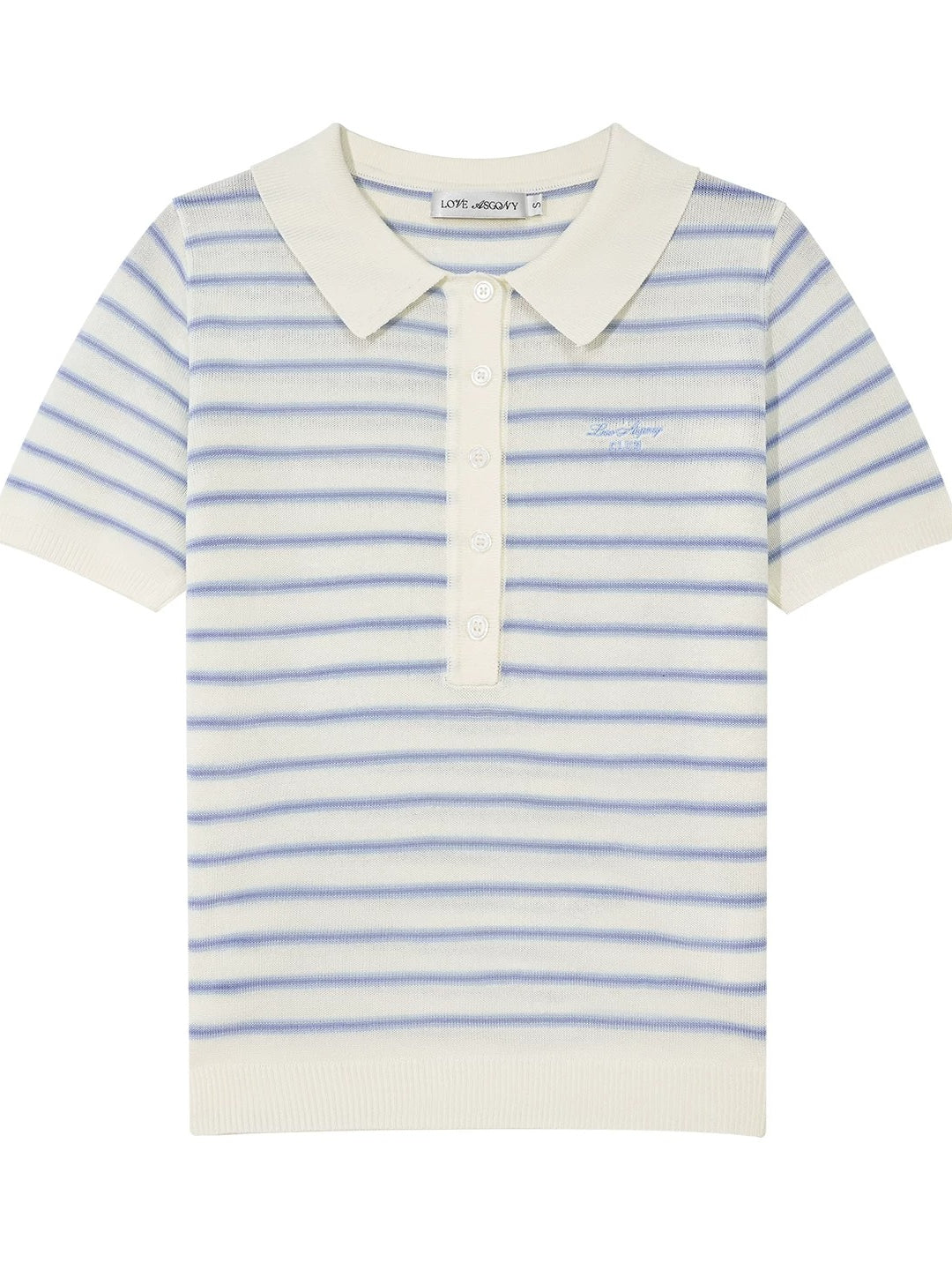 Striped Polo Knit Tee