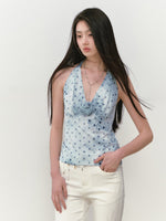 Polka Dot Rose Halter Vest