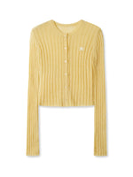 Alpaca Mohair Slim Fit Hollow-out Knit Top
