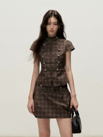 Napoleon Plaid Skirt Set
