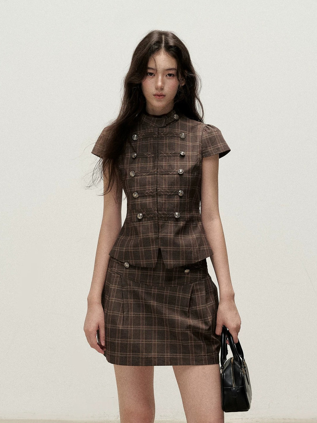 Napoleon Plaid Skirt Set