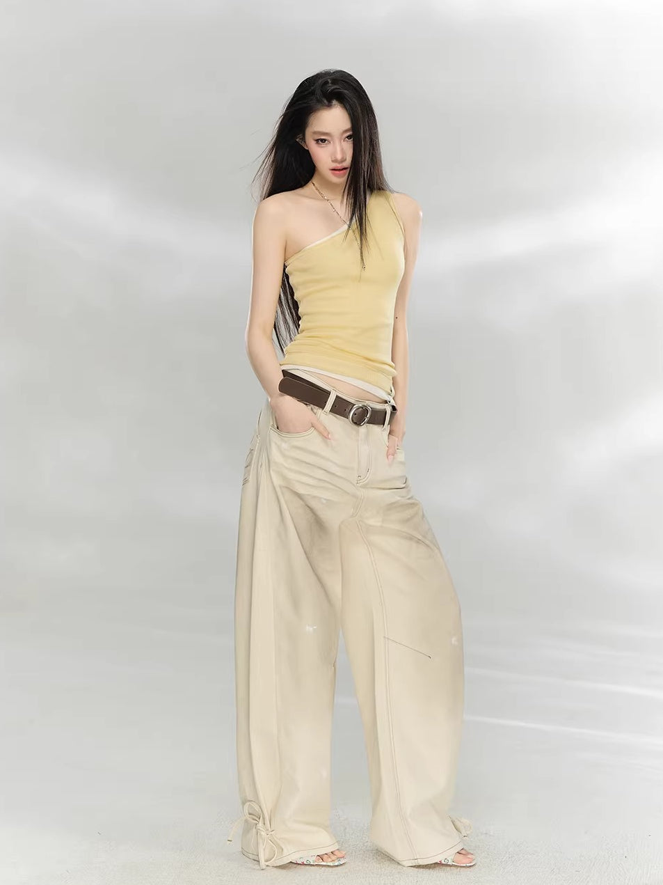 Asymmetrical Knit Tank Top