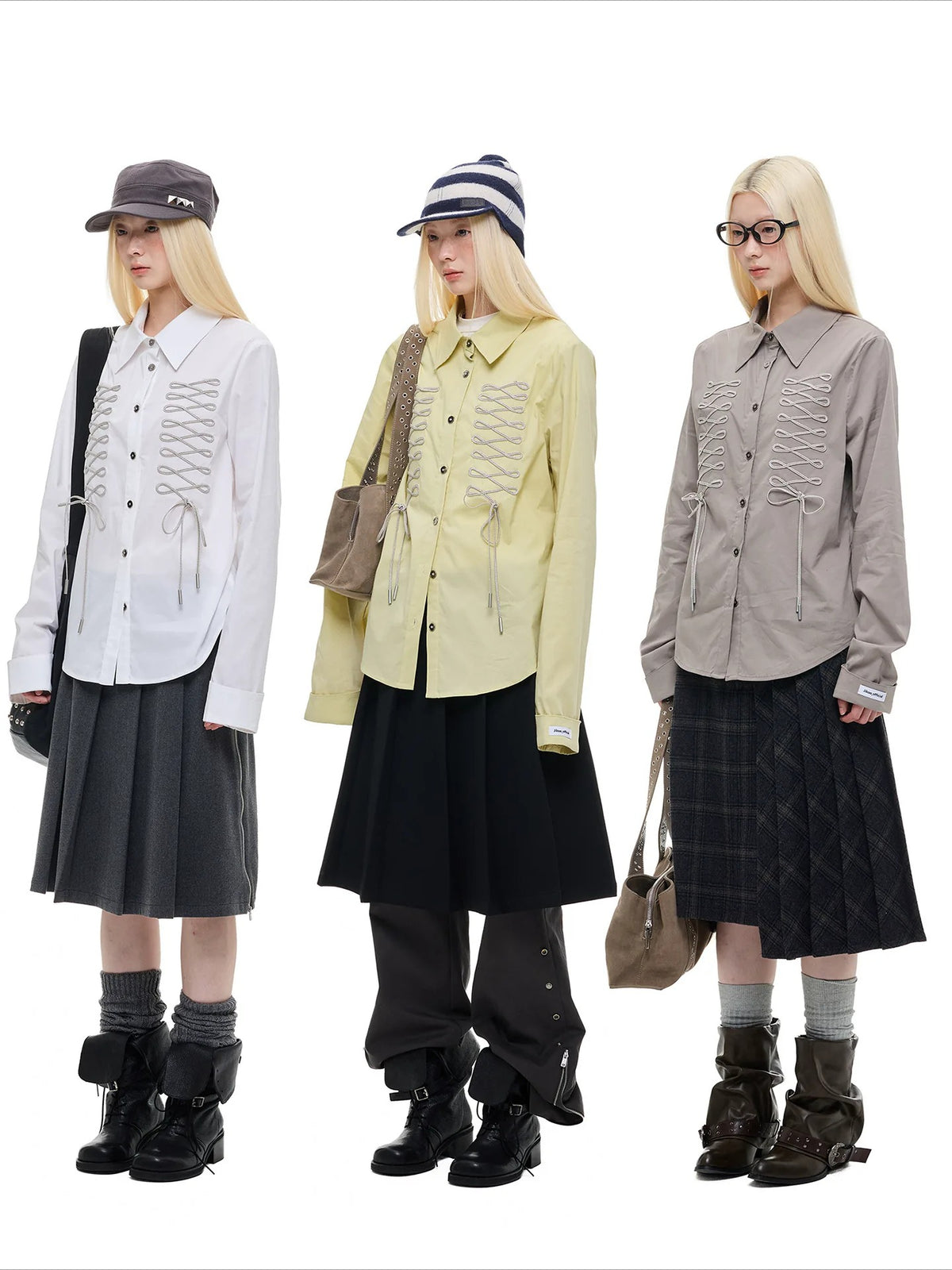 Lace-Up Bow Detail Relaxed Shirt