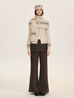 Fair Isle Knit Cape Sweater
