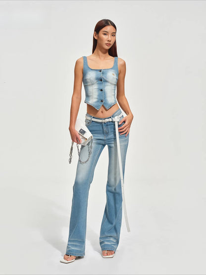 Knight Denim Corset Vest