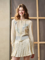 Mohair and Satin Cardigan & Skirt Set