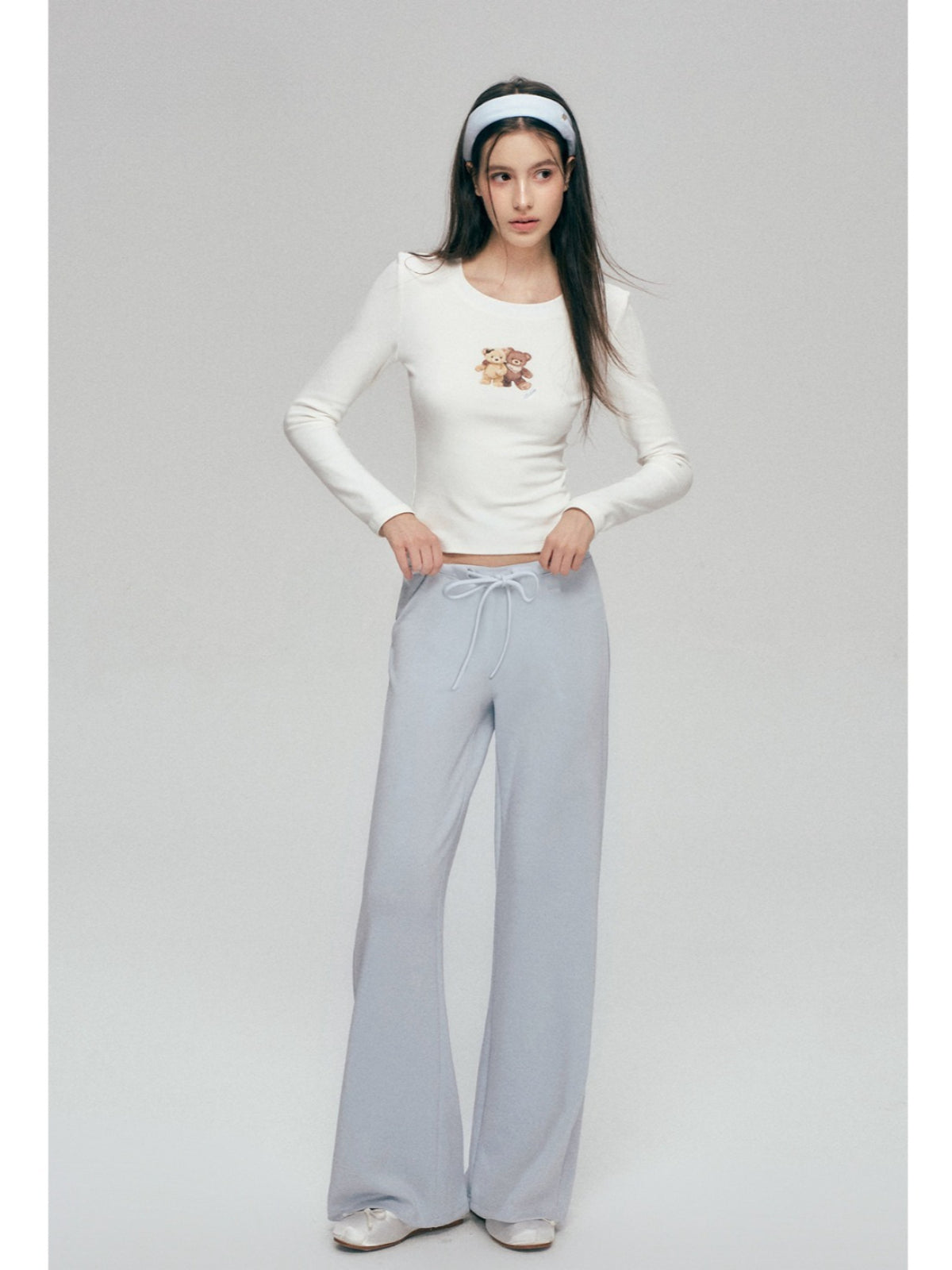 V Waist Straight Pants