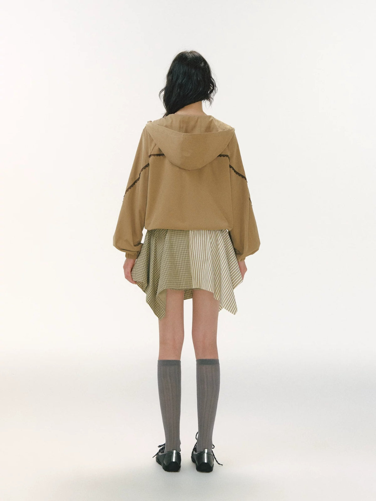 Lace Patchwork Hooded Jacket