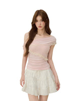 Lace Mesh Shoulder Top