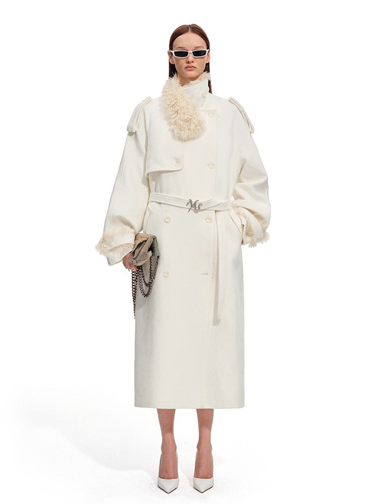 Polar Wool-Blend Belted Coat