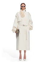 Polar Wool-Blend Belted Coat