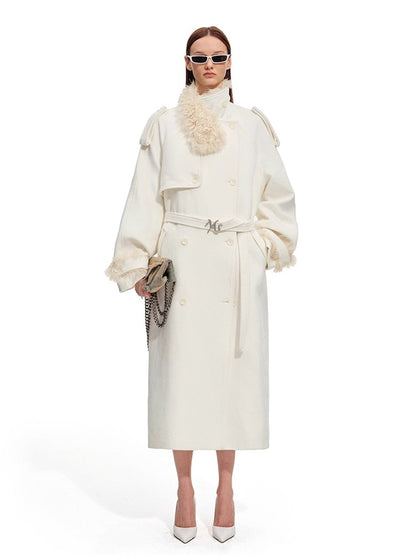 Polar Wool-Blend Belted Coat