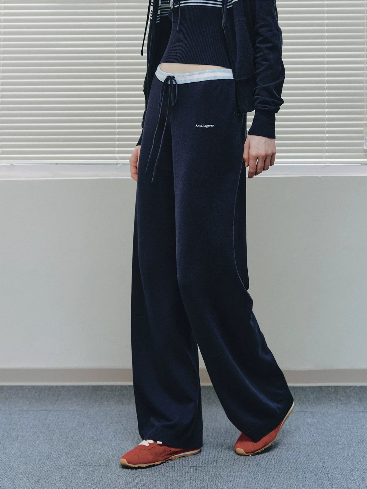 Striped Knit Three Piece Set