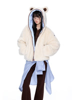 Detachable Hood Sherpa Padded Coat