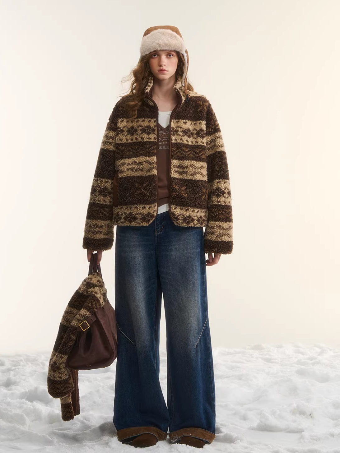 Reversible Fair Isle Fleece Jacket