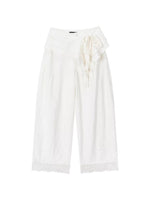 Lace Patchwork Tailored Trousers
