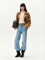 Acetate Wool Cowl Neck Top