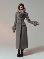 Merino Hourglass Double-Faced Wool Long Coat