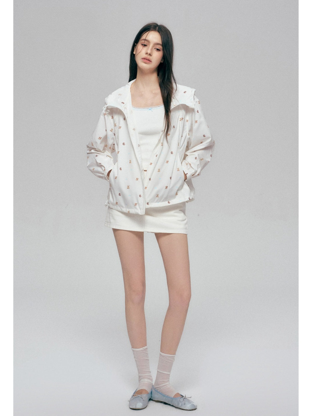 Bear Print Sun Jacket