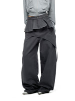 Detachable Layered Straight Leg Pants