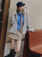 Minimal Belted A-Line Skirt