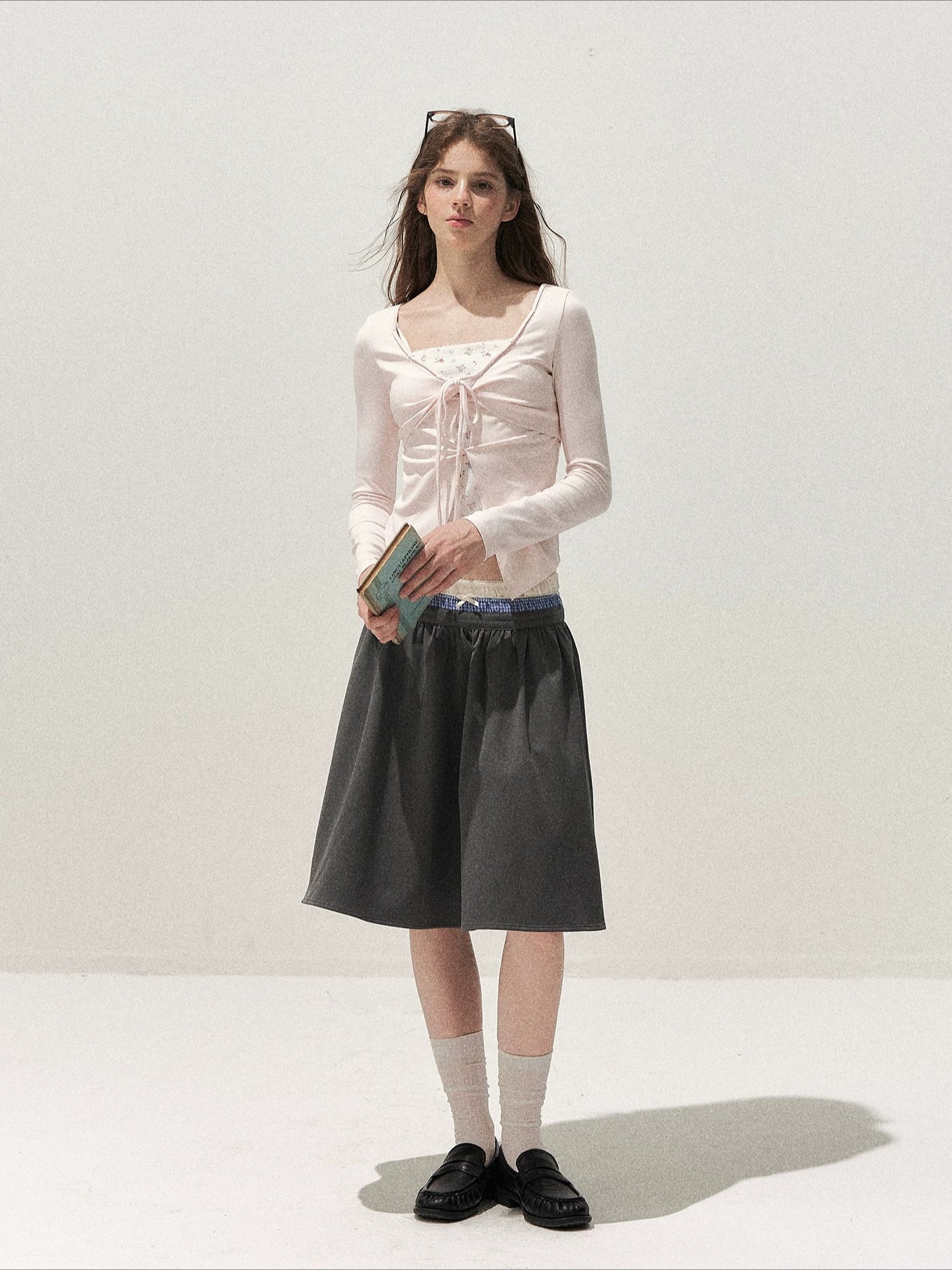 Twist Bow Floral Knit Top