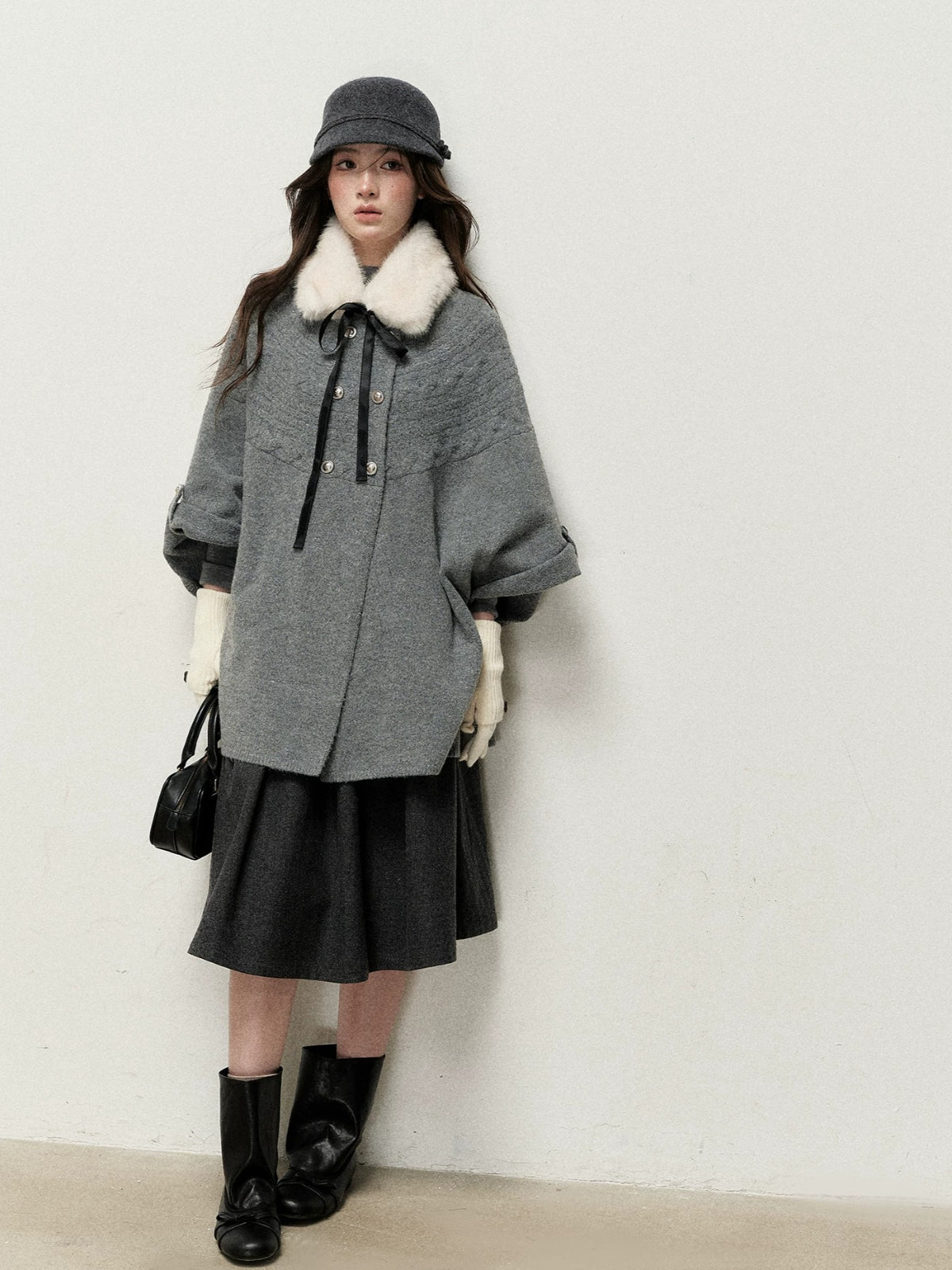 Cable Knit Cape Cardigan