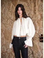Rope Detail Flared Sleeve Blouse