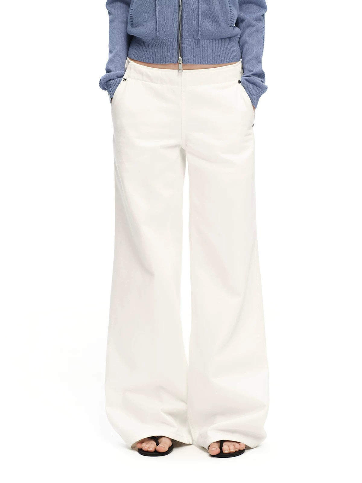 White Straight Leg Jeans