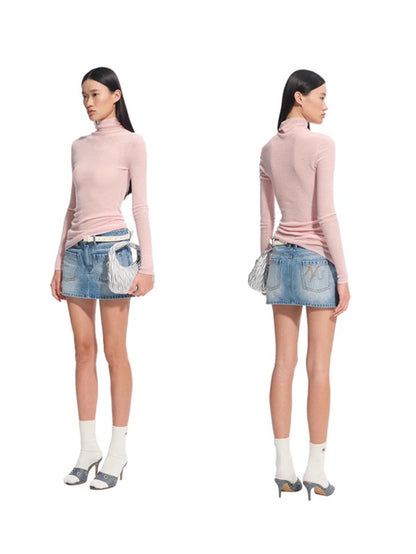 Megan Wool Turtleneck Blouse