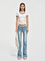 Ghost Tee Contrast Ribbed Slim T-shirt