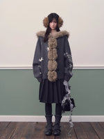 Hooded Toggle Knit Jacket