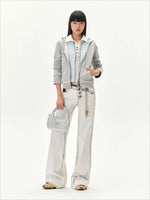 Contrast Double-Placket Hoodie