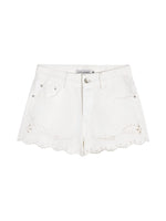 Embroidered Lace Denim Shorts