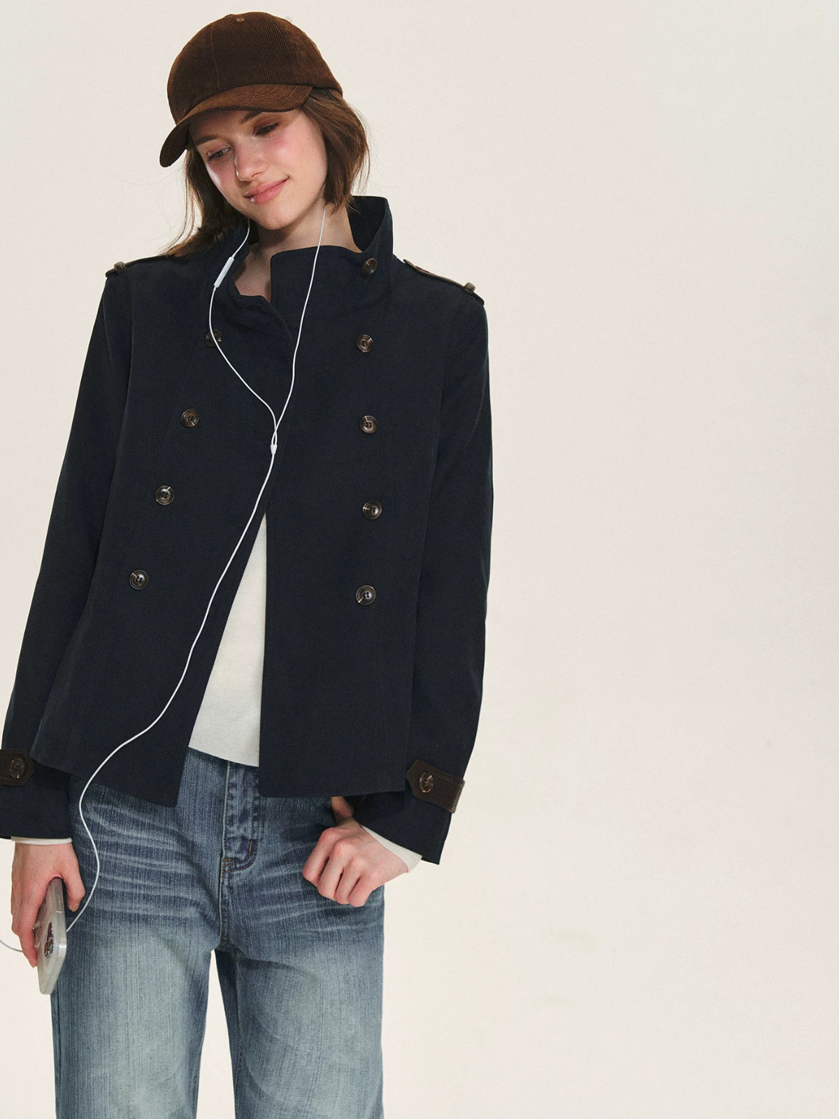 Vintage Double Breasted Suede Jacket