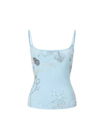 Rhinestone Print Camisole Top
