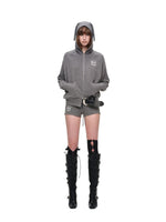 Dog-Ear Hoodie & Flared Pants Set