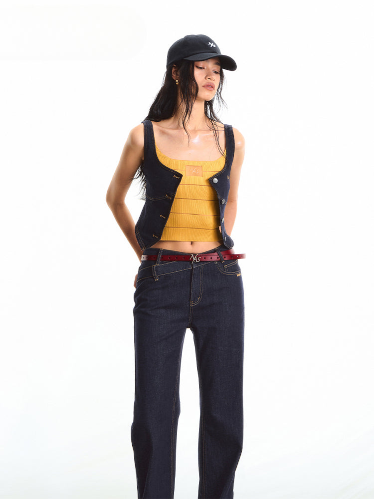 Jeans Waist-Cinching Vest Top