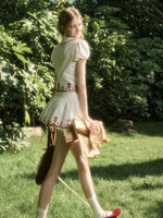 Lace Embroidery Airy Shirt & Skirt Set