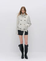 Wool Belted A-Line Skort