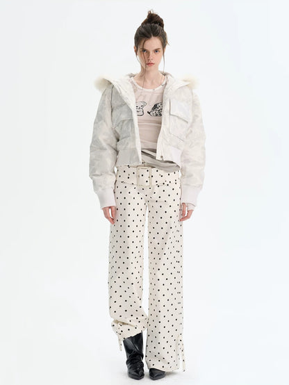Vintage Print Down Jacket