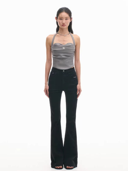 +5CM N1 Washed Skinny Bootcut Jeans