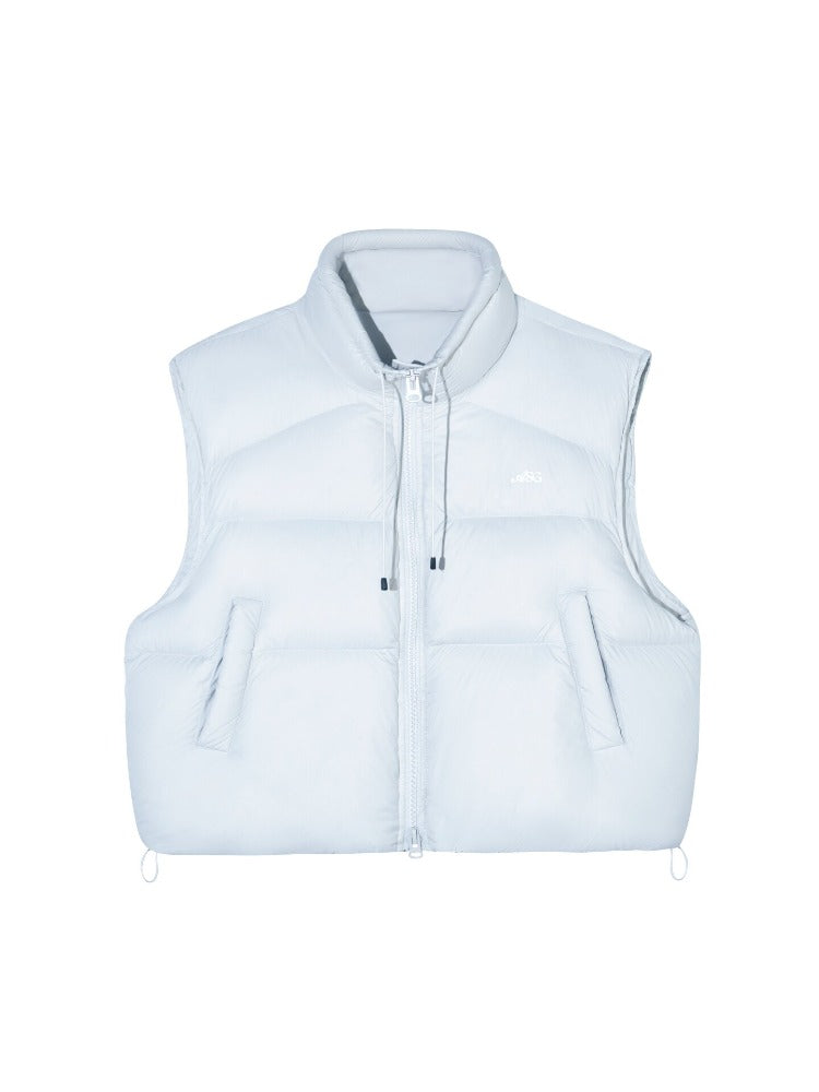 90% Down Puffer Stand-Collar Drawstring Vest