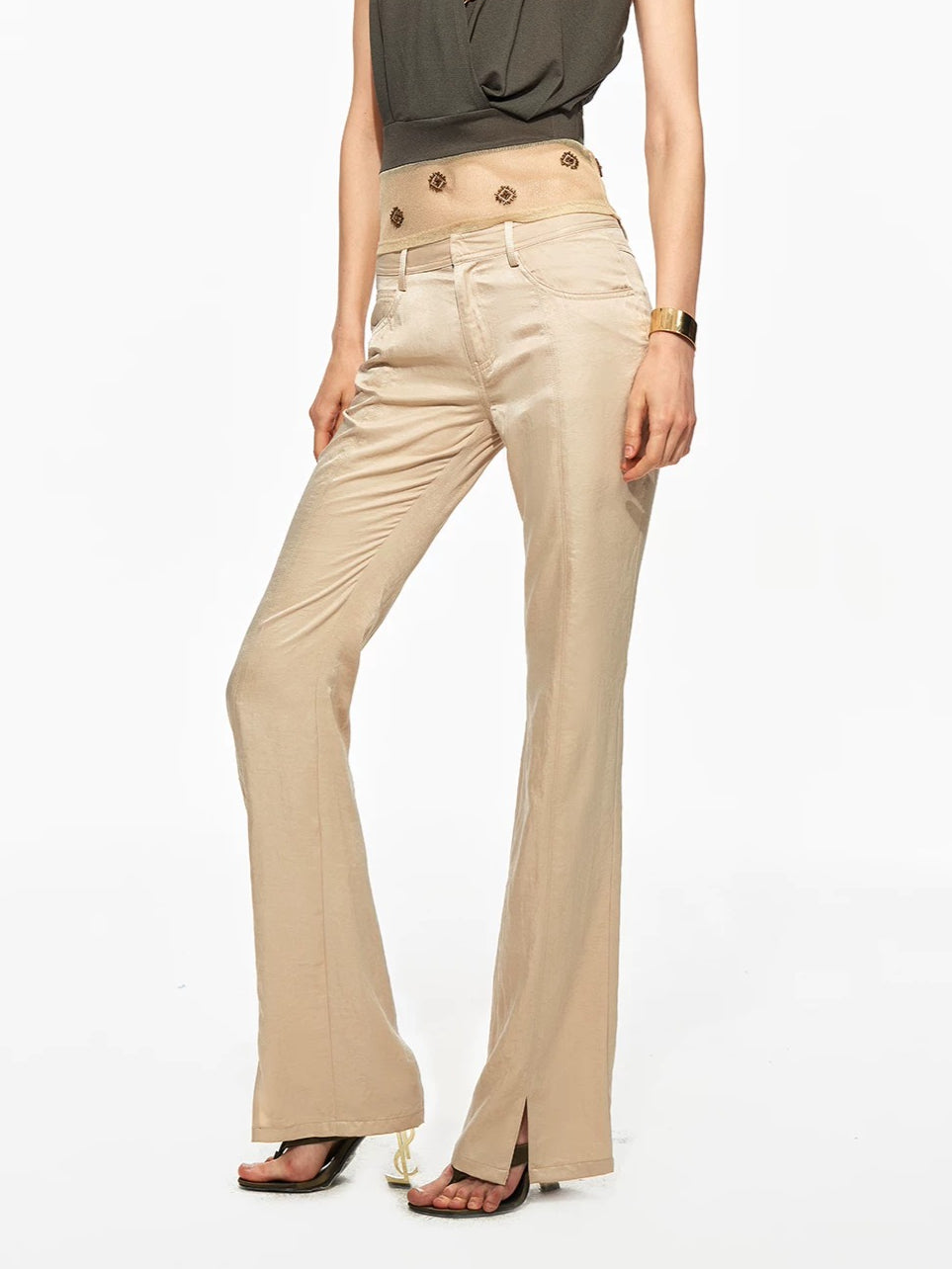 Satin Flare Pants