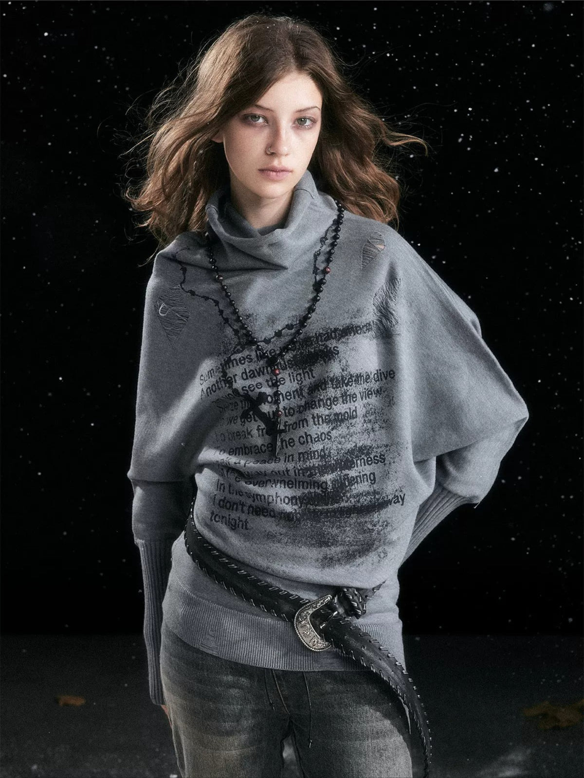 Asymmetric Chain Sweater