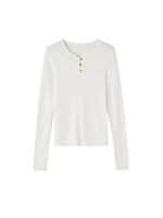 Stripe Button Rib Top