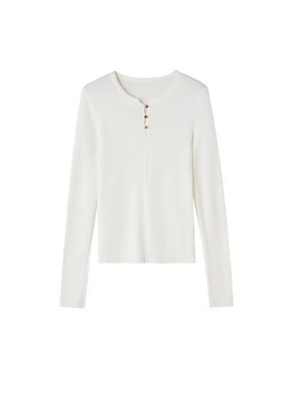 Stripe Button Rib Top